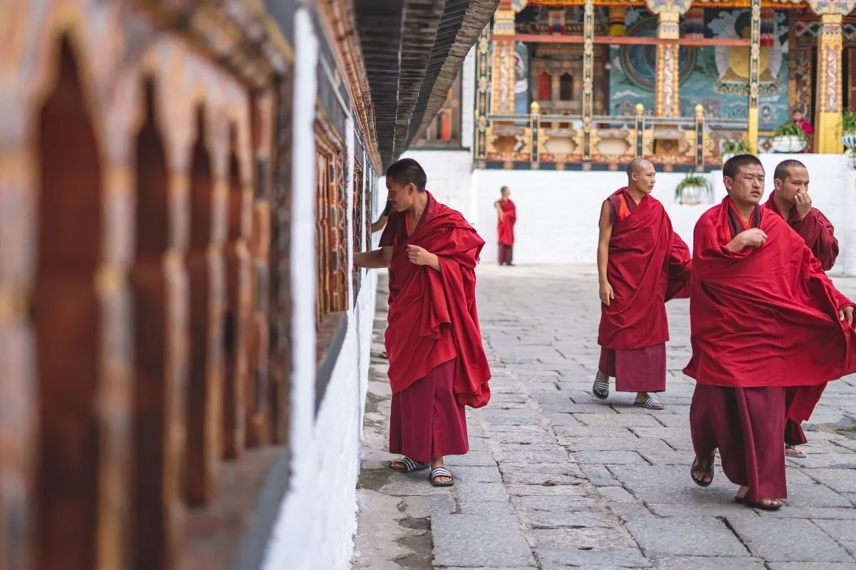 Monks Walking